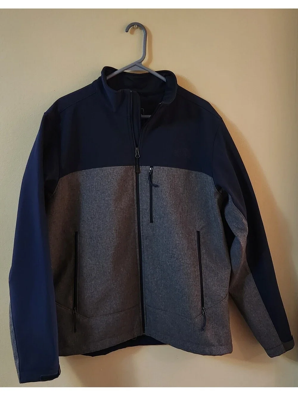 The North Face Men’s Large Jacket New Blue Gray Full Zip Coat High Quality